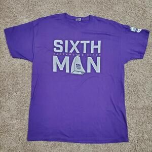 Sacramento Kings Sixth Man Purple Short Sleeve Mens Shirt Xl Basketball Nba Go